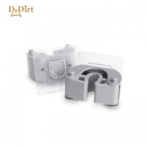 Dr.Dirt免打孔橡膠夾扣-掛鉤-掛架-拖把夾-夾桿-地拖夾-Broom Holder-Cleanic